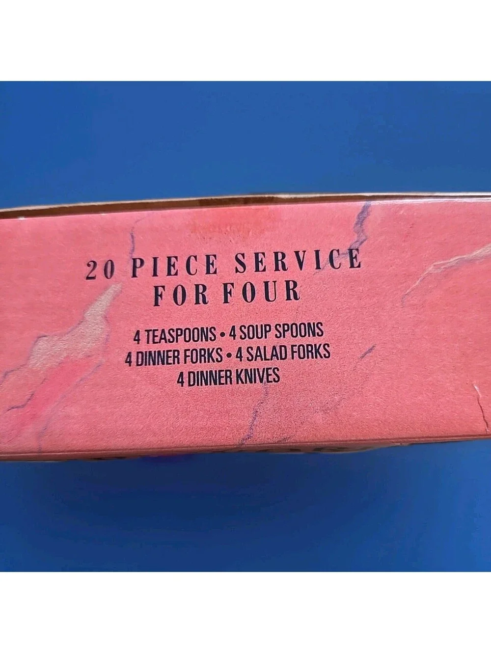 Rogers Fireworks White Stainless 20 Piece Service for 4 Tableware Flatware Vtg
